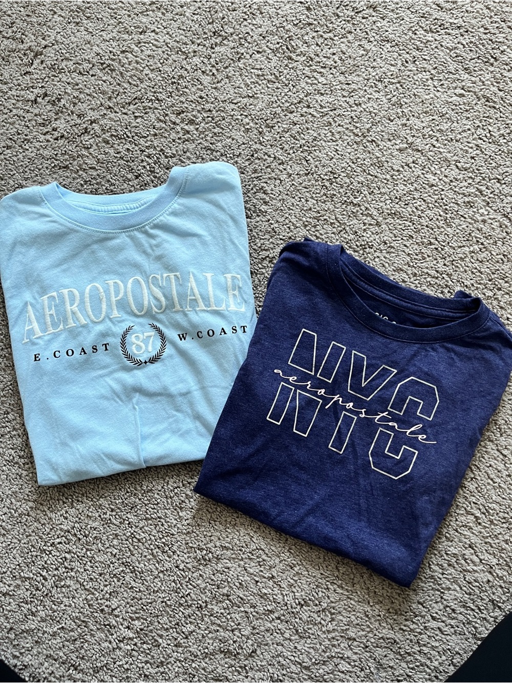Bundle! Aeropostale Graphic Tshirts- Light Blue & Navy